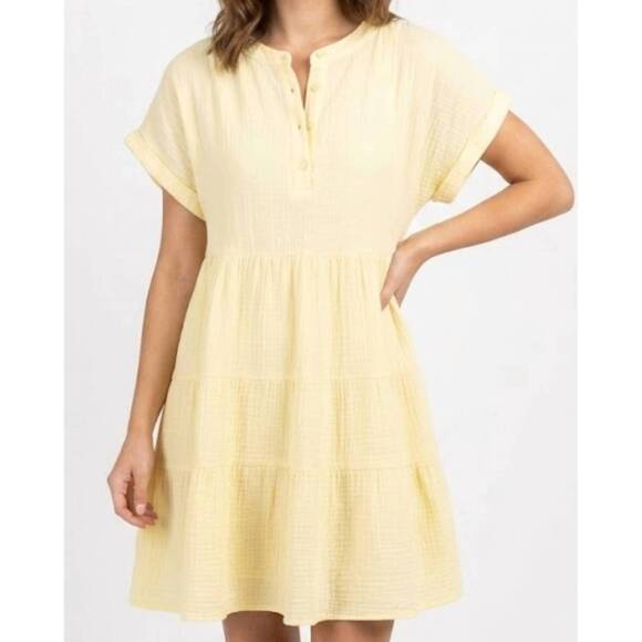 IN FEBRUARY Dresses & Skirts - NEW IN FEBRUARY double gauze babydoll dress in yellow